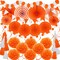 Greentek; 41 Pcs Orange Party Decorations Kit, Tissue Paper Pom Poms, Paper Fans, Tassel Garland, Hanging Swirls, Pennant Banner & Circle Garland for Halloween, Birthday, Wedding, Baby Shower, Festival Decor; Category:Ceiling Decorations; Image:2